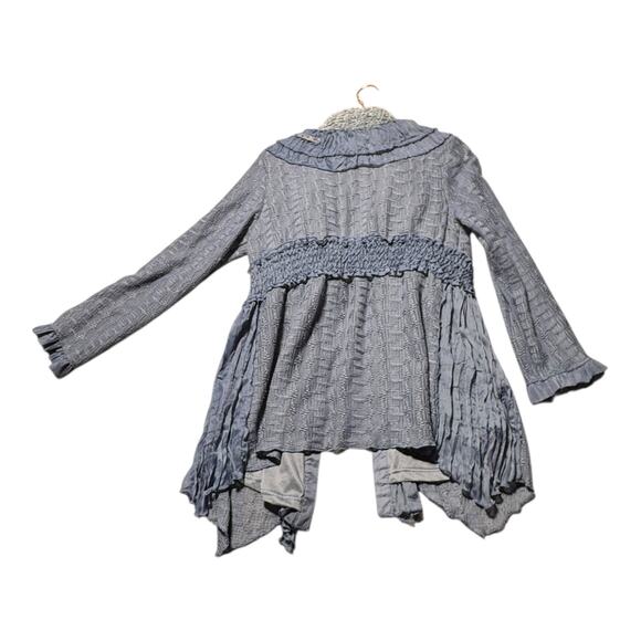 Pretty Angel knit cardigan jacket ruffles sequins women’s small ? Fairy - Picture 2 of 12